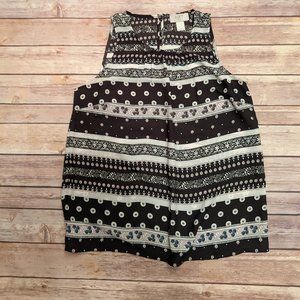 Loft Sleeveless Top Brown/ Pink Small Petite